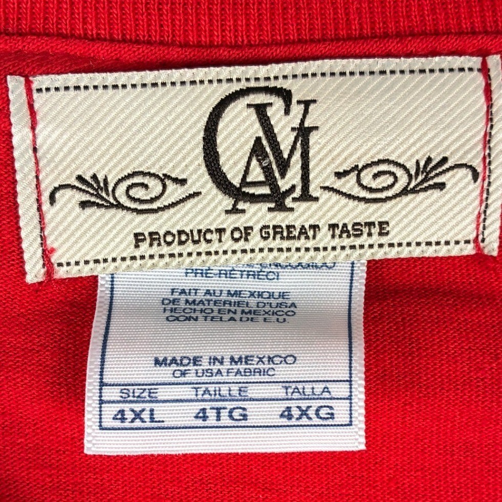 Cavi Mens Red Graphic Tee Shirt Eagle Crest Chevron Stripes 4XL Oversized gallery