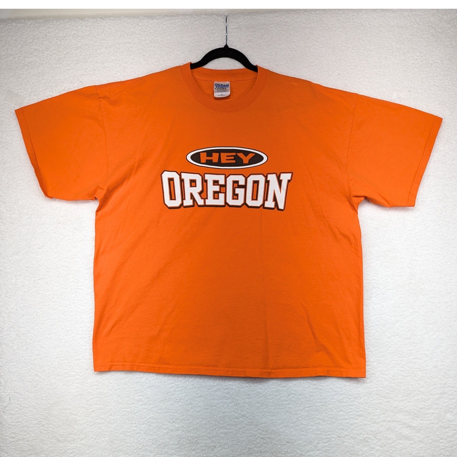 Hey Oregon Graphic T-Shirt Gildan Ultra Cotton Orange XXL Funny Up Yours gallery