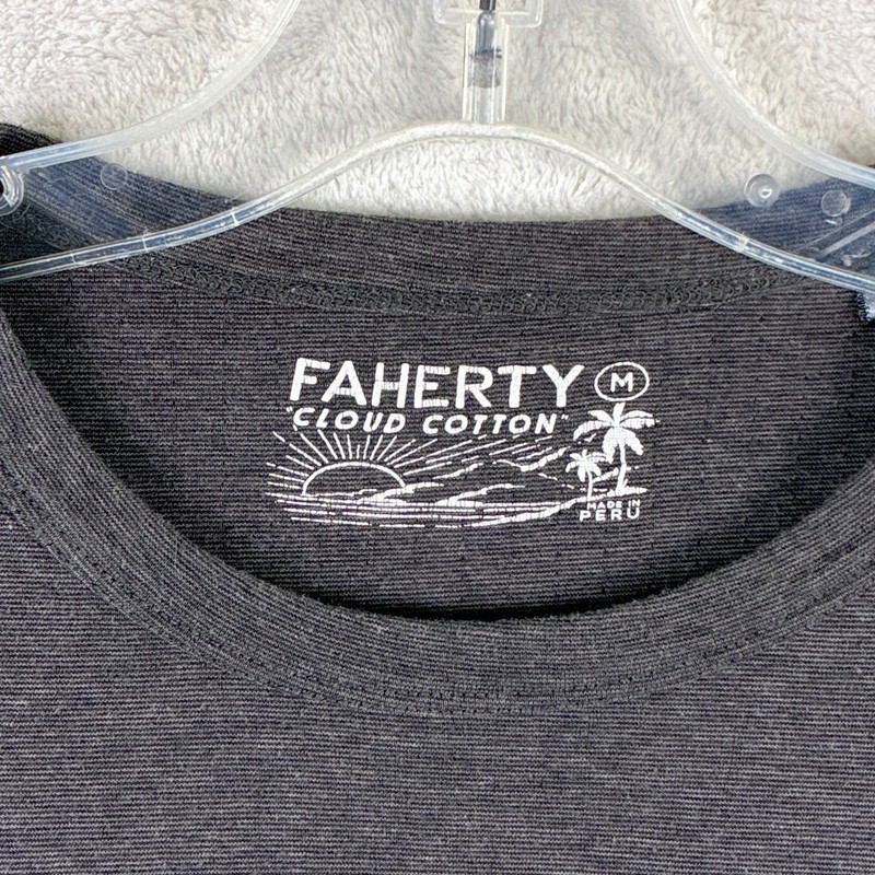 Faherty TShirt Mens M Gray Cloud Cotton Preppy Classic Long Sleeve Huckberry gallery