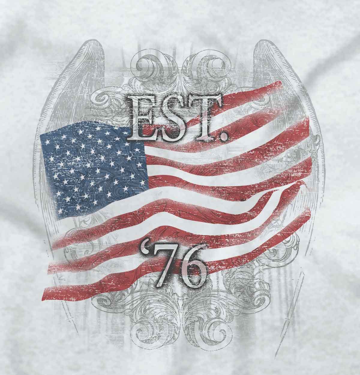 American Flag USA Patriotic United States Adult Short Sleeve Crew T Shirt gallery