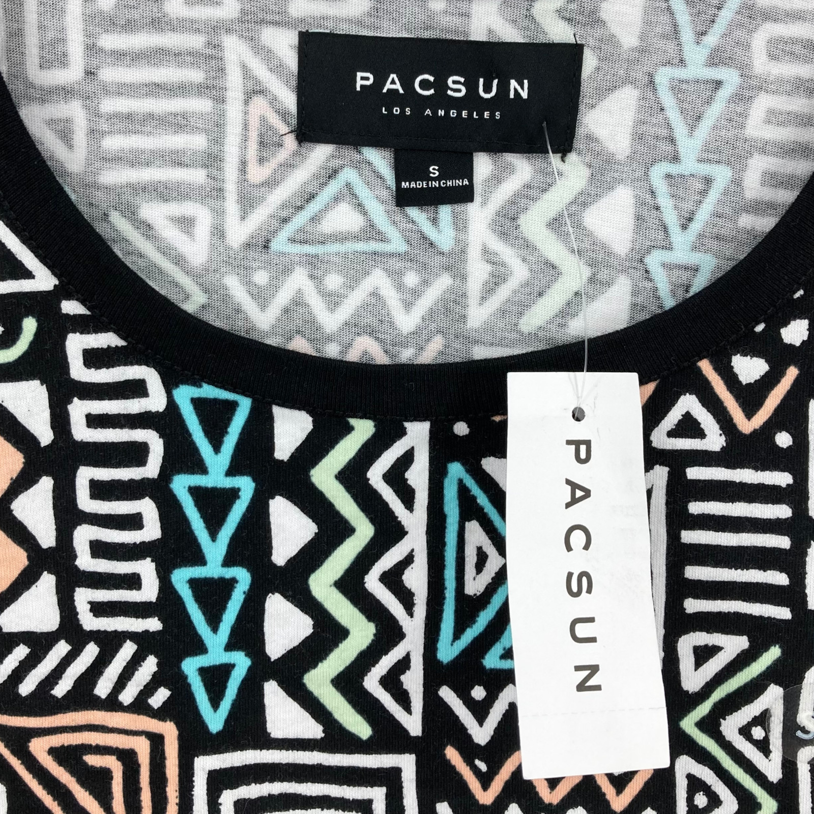 PacSun Men's Y2K Aztec Cotton Sleeveless Wide Strap Pullover Tank Top Small gallery