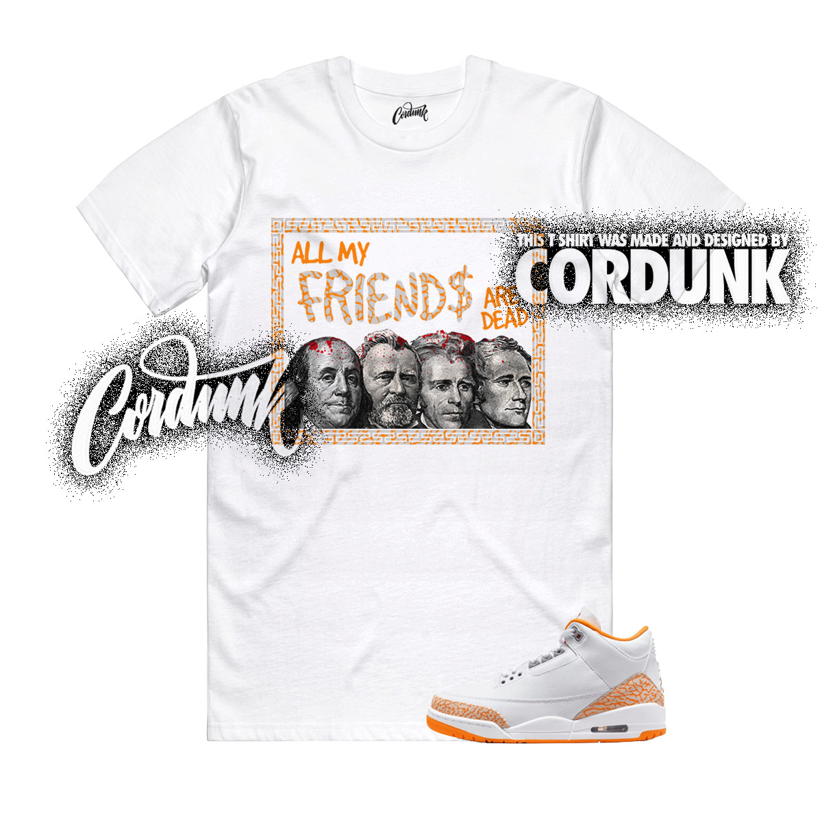 3 Orange Citrus White Cement Grey Multi Color 11 T Shirt Match PREZ gallery