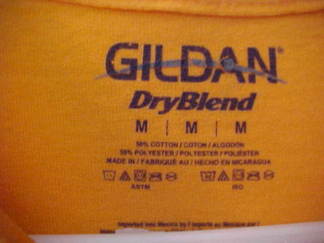 Gildan Dry Blend Mens Tee Shirt Size Medium Tennessee Orange Cotton Poly Blend gallery