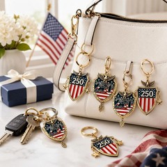 20pcs 250th Anniversary Commemorative Medal 2d Acrylic Keychain Hanger for Th…
