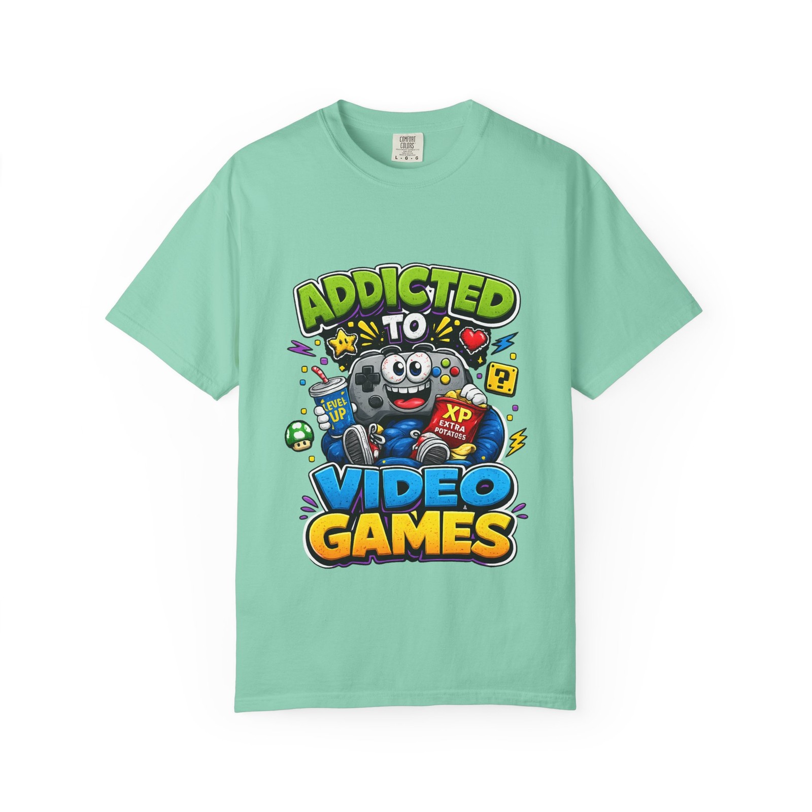 Addicted to Video Games T-Shirt | Gamer Controller Graphic Tee gallery