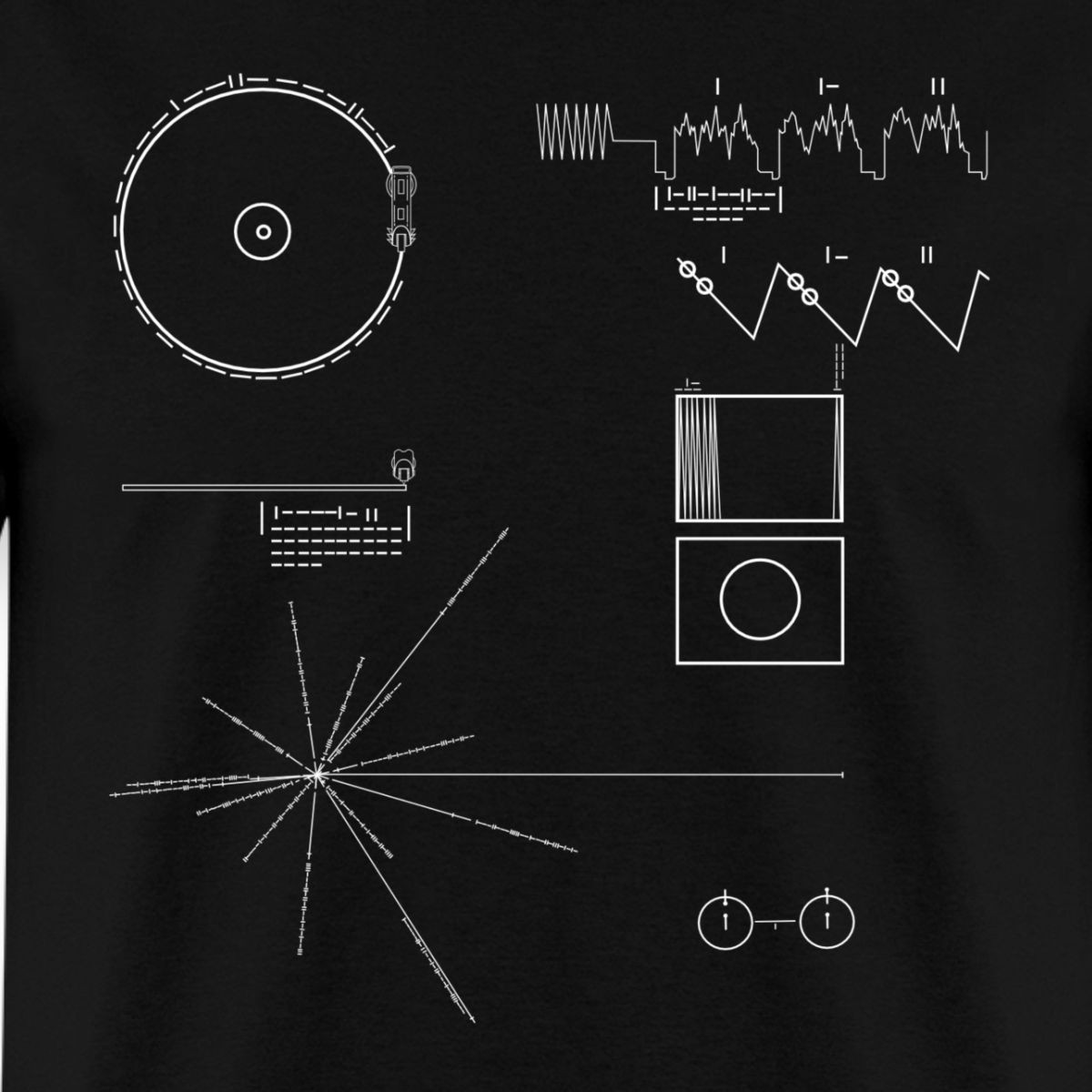 Voyager Golden Record Phonograph Men's T-Shirt gallery