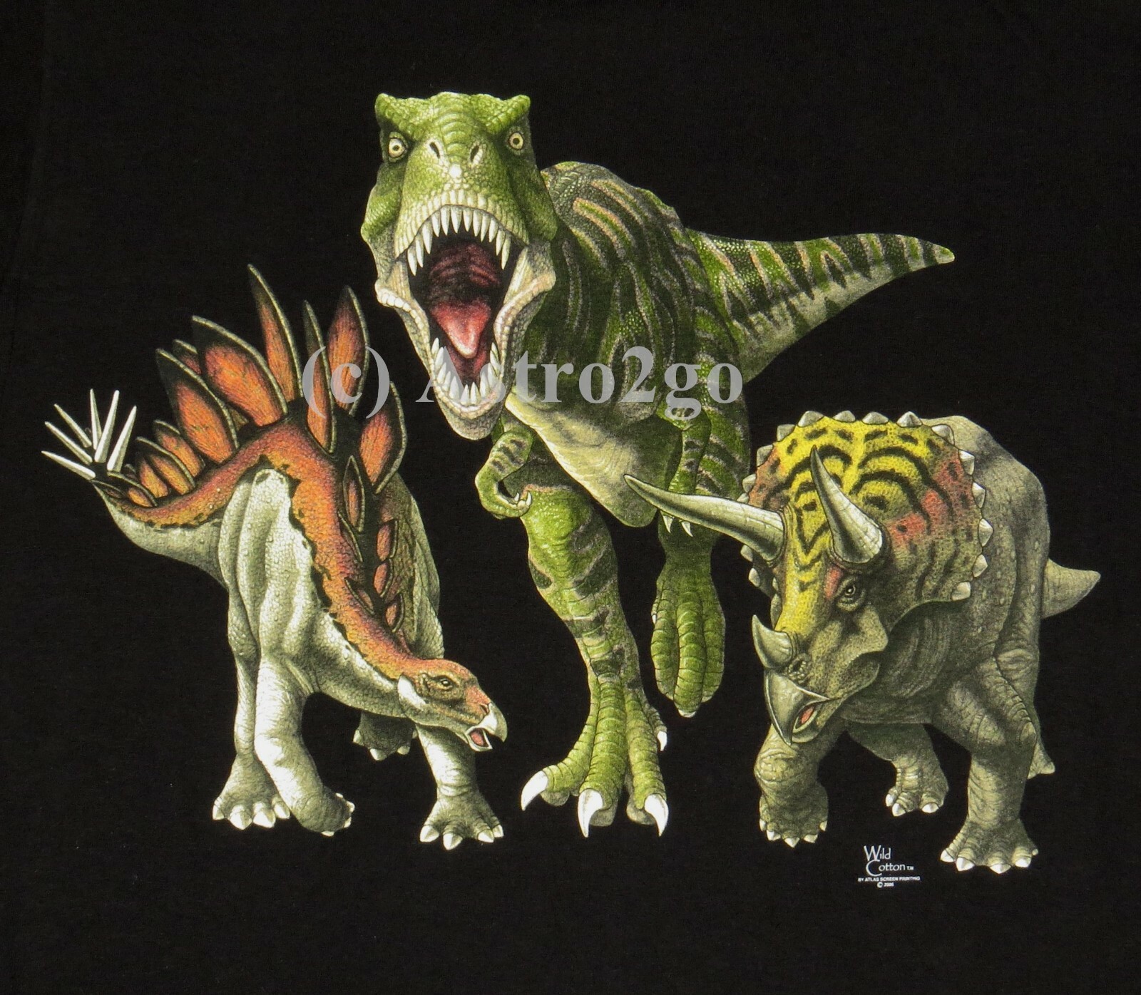 DINO HEADS & TAILS-Dinosaur T Rex Stegosaurus Triceratops Jurassic T shirt M-2XL