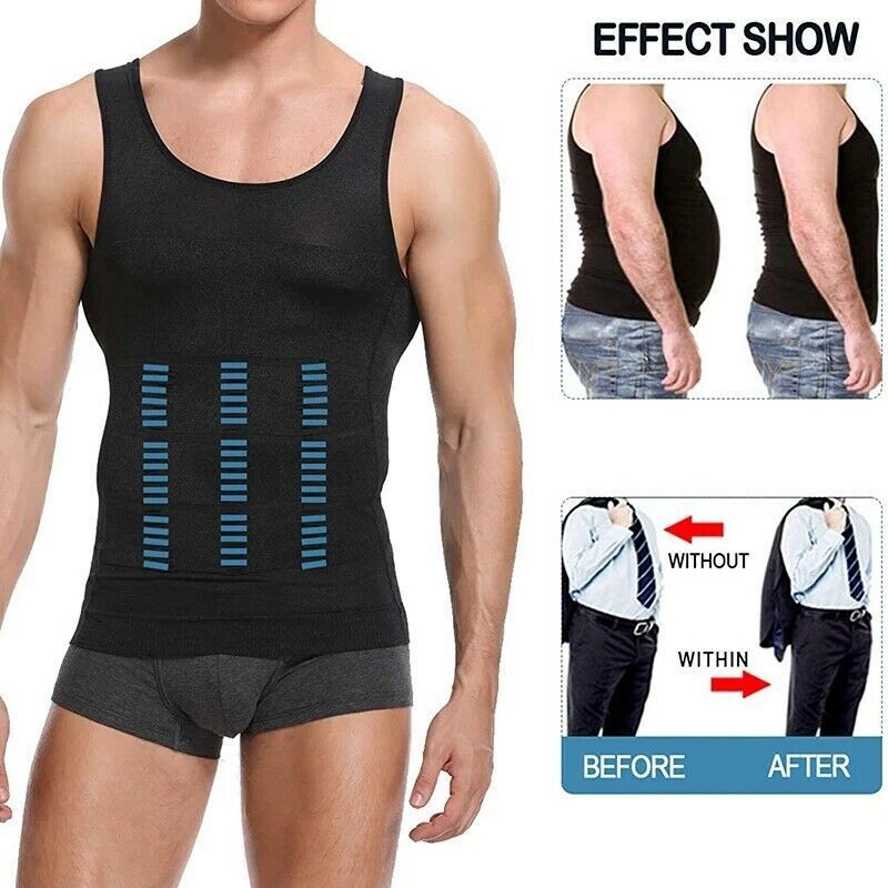 Men Cooling Weighted Workout Shaping Vest Weight Loss Slim Sleeveless Tank Top gallery