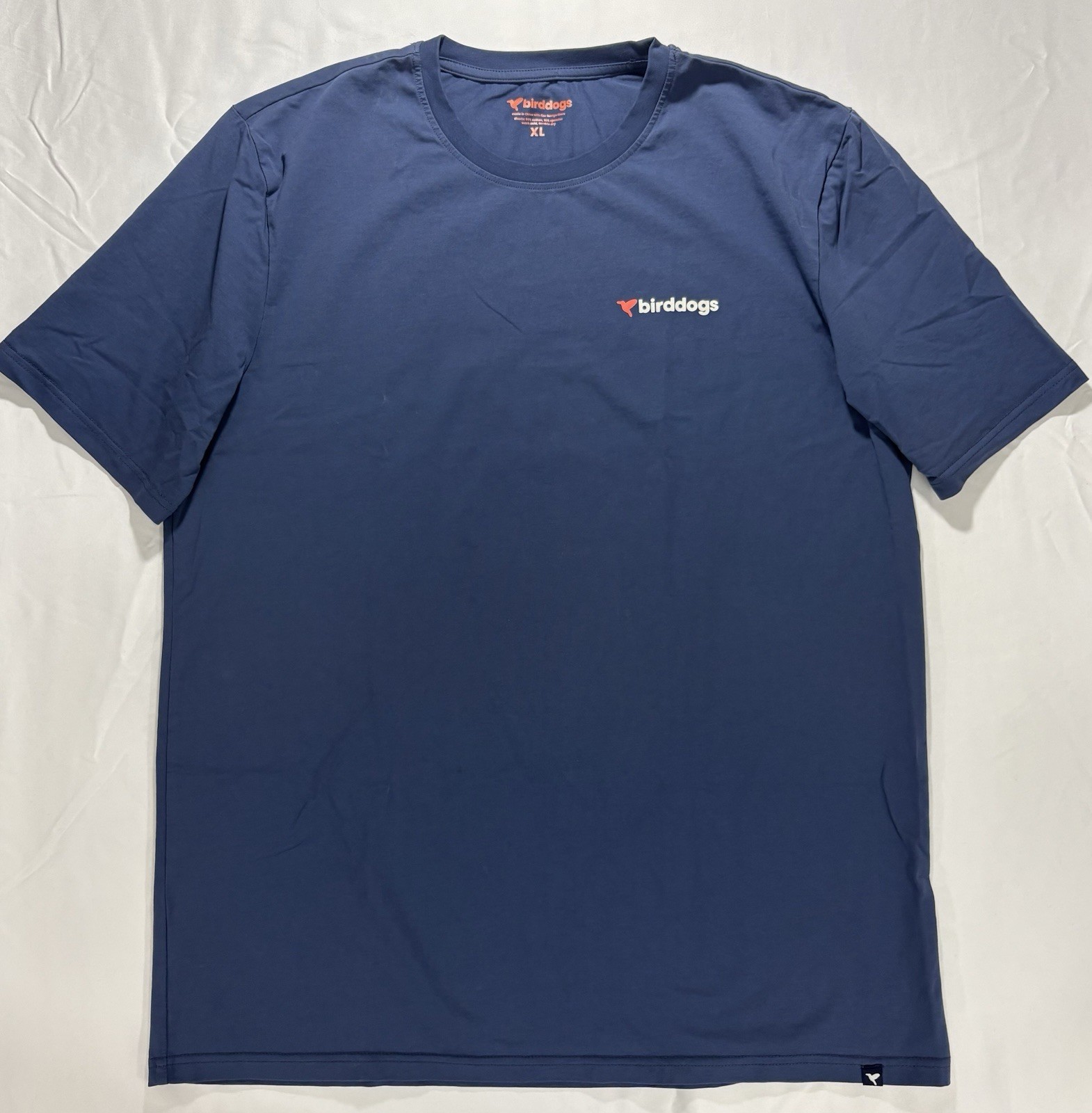 Birddogs Graphic Tee Mens XL Blue Short Sleeve Shirt Crew Stretch Spell Out Logo gallery