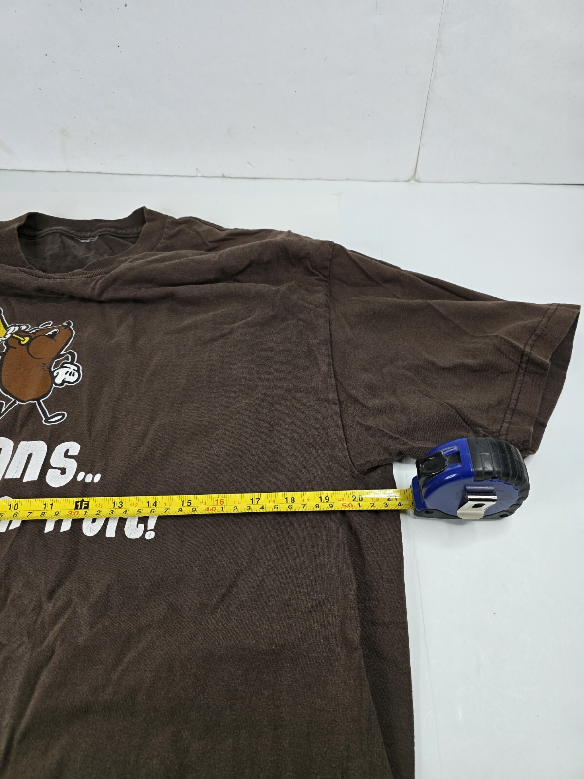 Vintage L Large 1990s Beans The Magical Fruit Graphic T-Shirt Brown Short Sleeve gallery