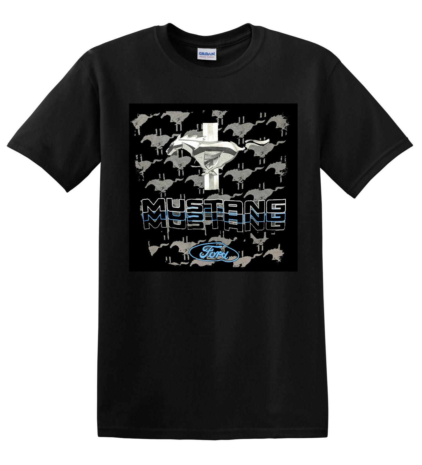 David Carey Ford Mustang Triple Threat Cars Pony Logo Automobiles T Shirt 48105 gallery