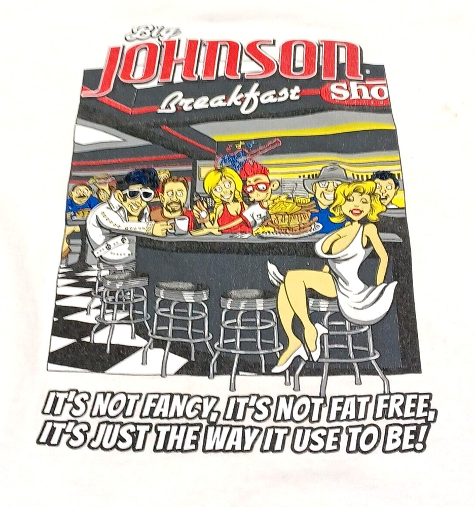 Vintage Big Johnson Breakfast Shorty’s Diner T Shirt L