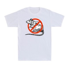 No Rats Sign Plague Forbidden Animal Funny Rats Meme Art Novelty Men’s T-Shirt