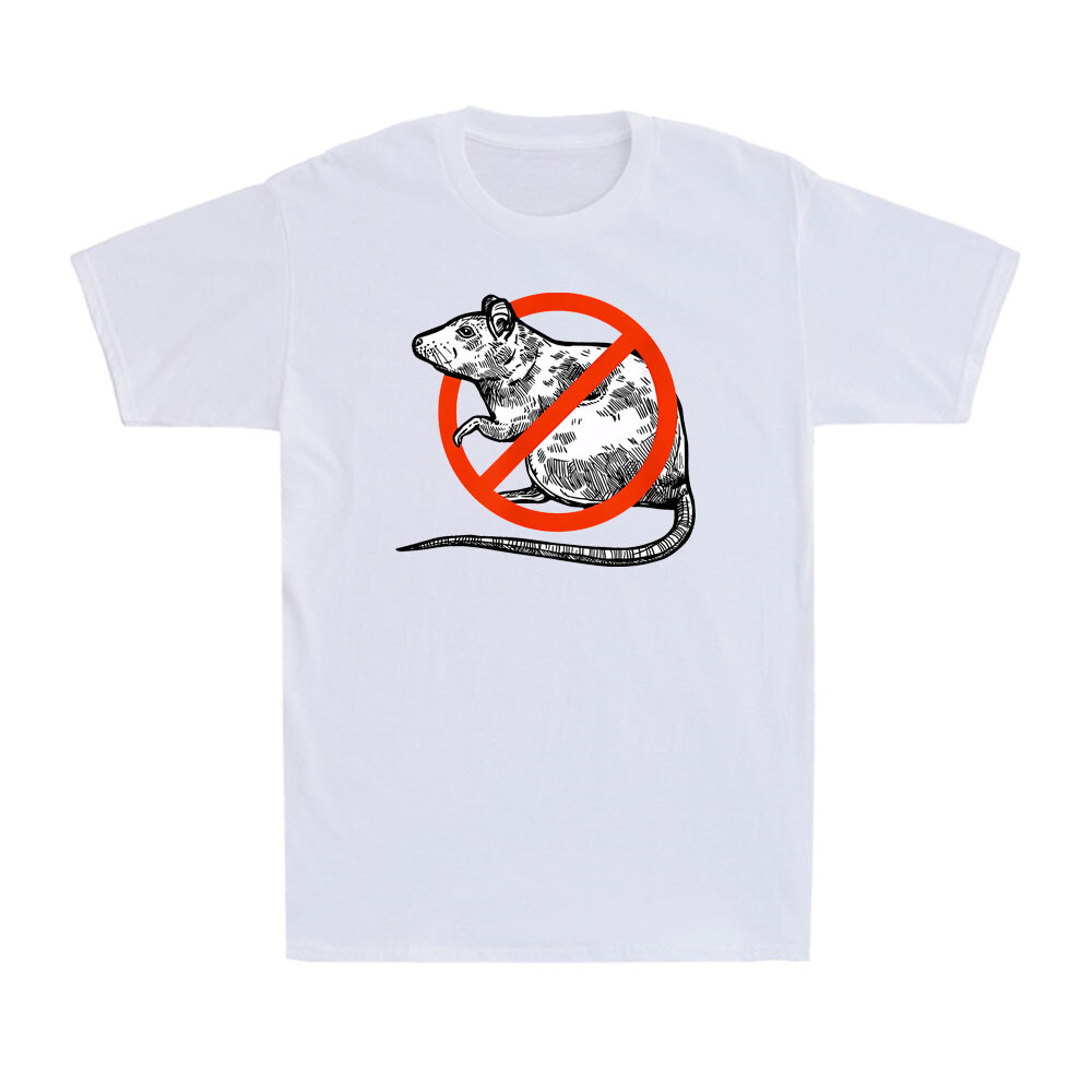 No Rats Sign Plague Forbidden Animal Funny Rats Meme Art Novelty Men’s T-Shirt