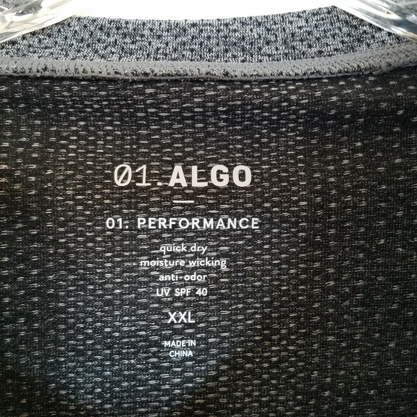 01.Algo Performance Mens Grey Polyester Nylon Long Sleeve Shirt Size 2XL A512 gallery