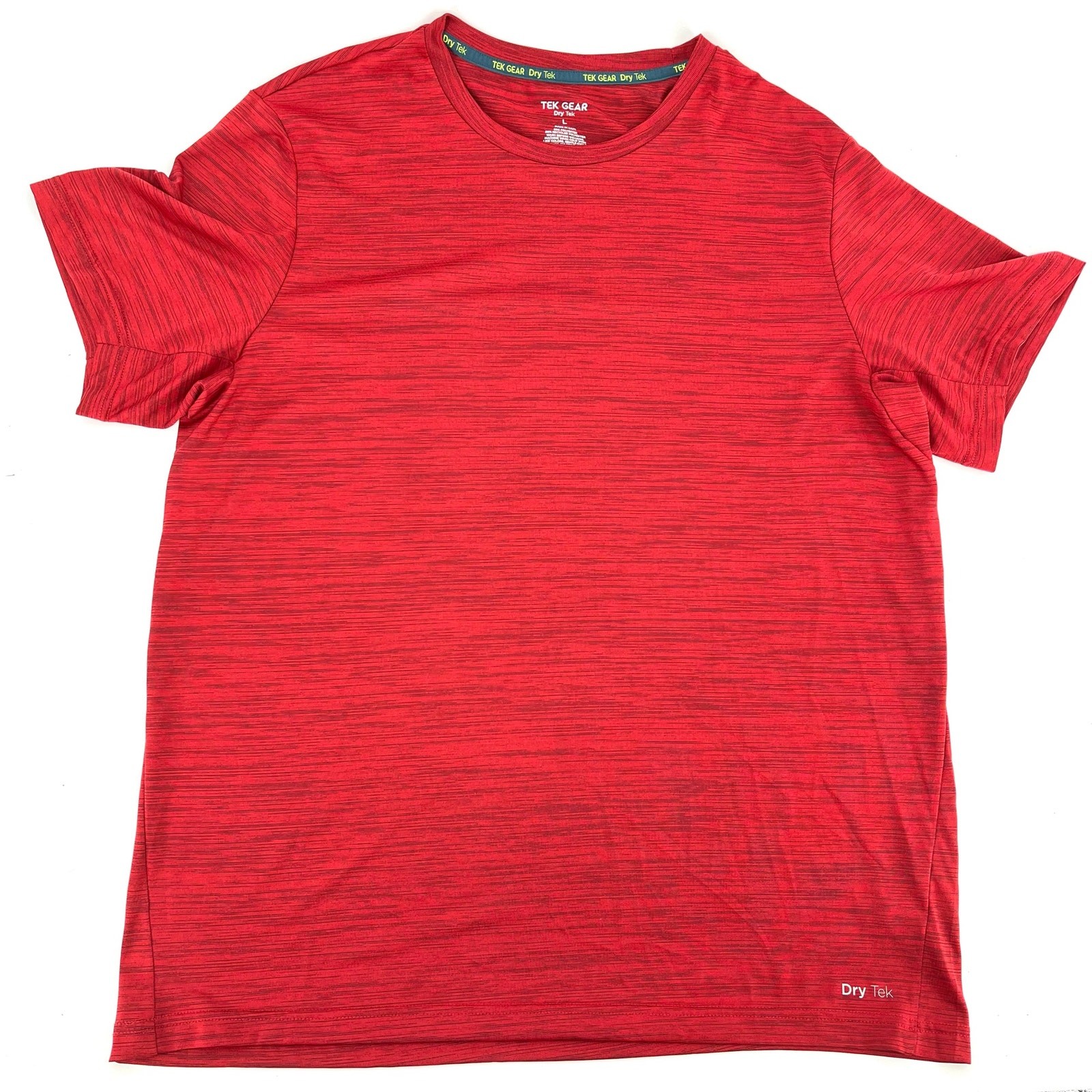 Men's Red Tek Gear® Dry Tek Tee in Cherry Large gallery