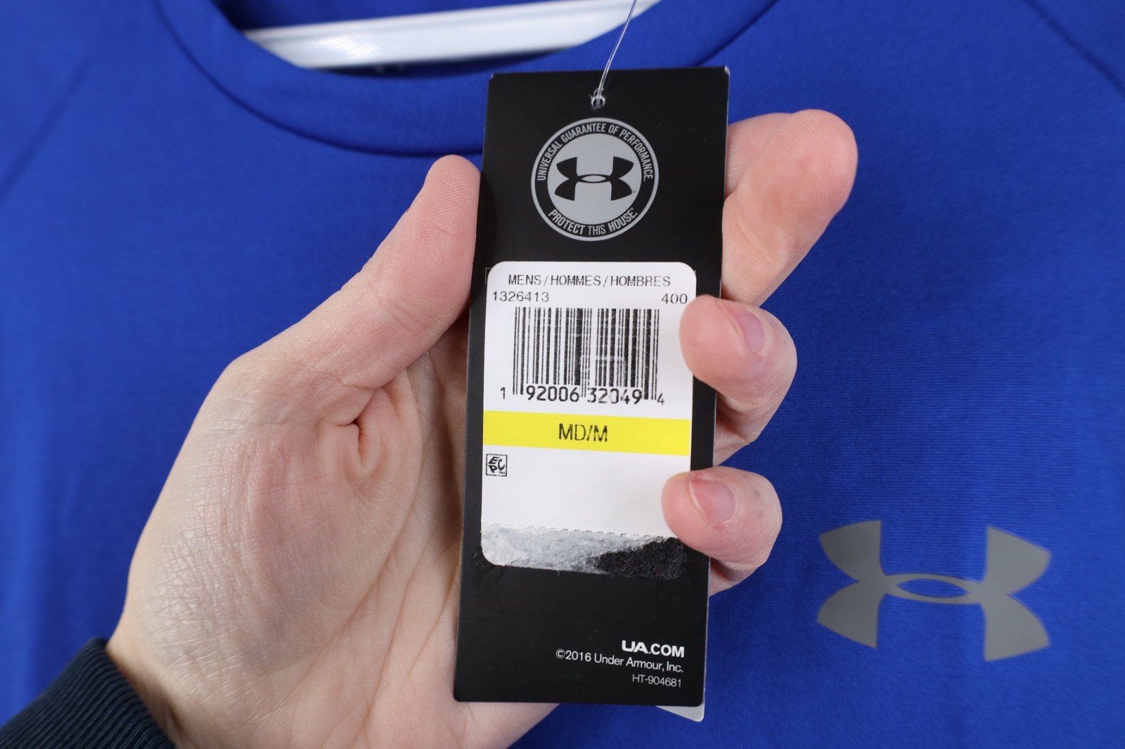 New Under Armour Mens Medium HeatGear Tech Running Jogging Gym T-Shirt Blue gallery
