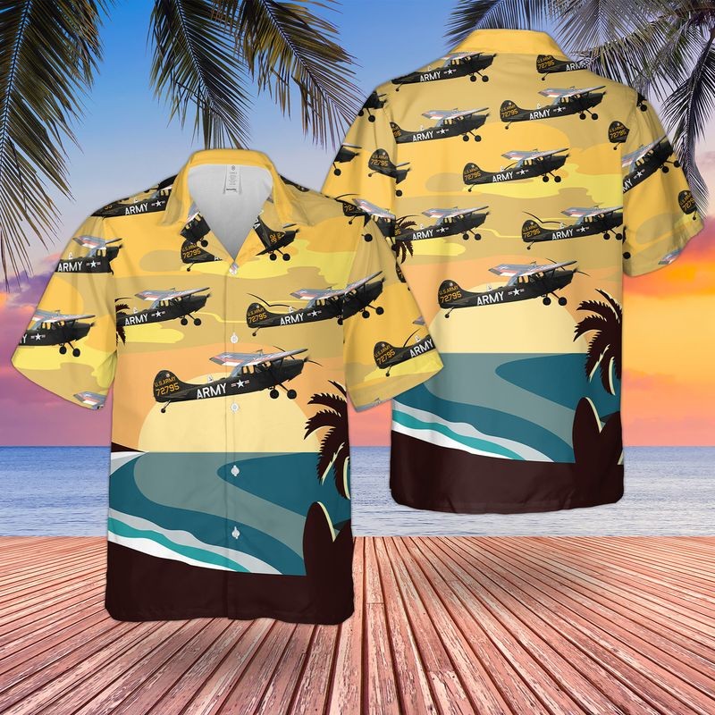 US Army Cessna O 1 Bird Dog Hawaiian Shirt
