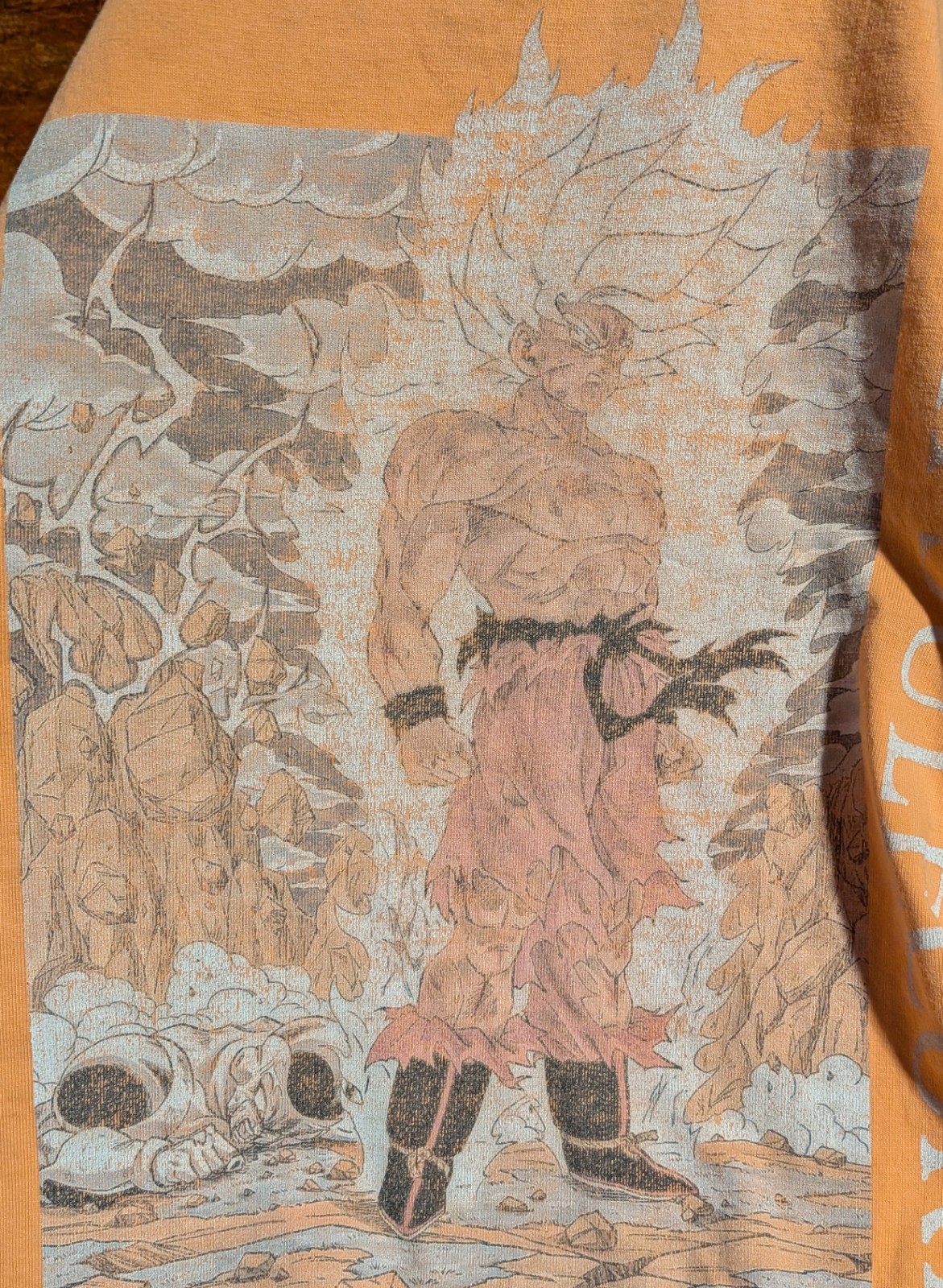 Dragon Ball Z Capsule Corp Orange Faded Graphic T-Shirt Men's Size XL gallery