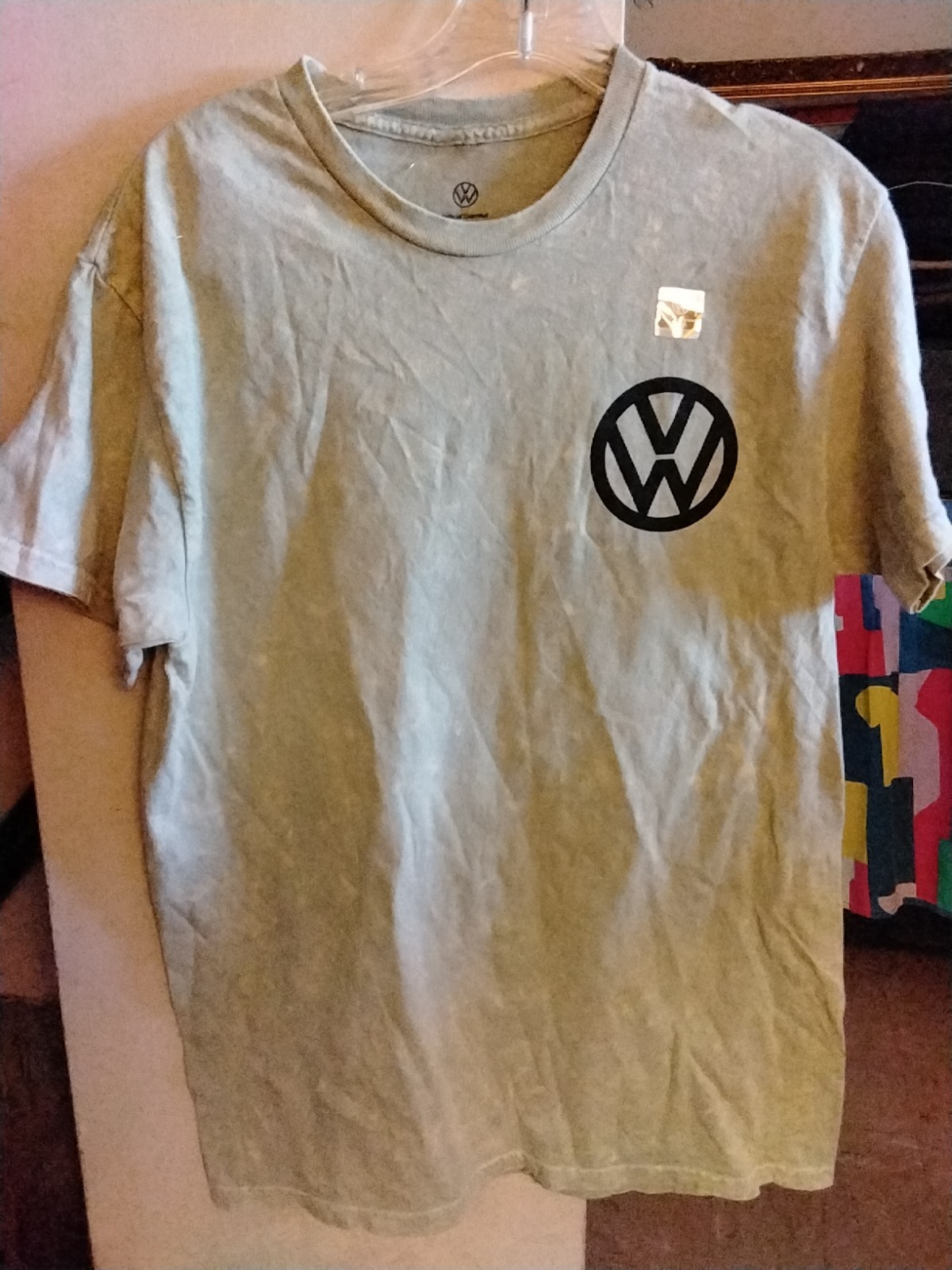 Volkswagen Men's Short Sleeve T-Shirt Acid Wash Green Size MEDIUM Water Dog NWOT gallery