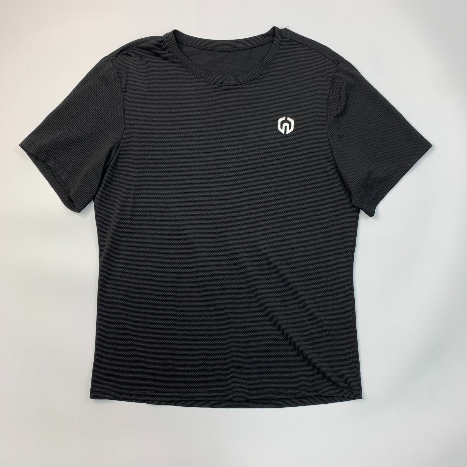 Neleus Textured T Shirt Mens L Large Black Short Sleeve Gym Workout Training Tee gallery