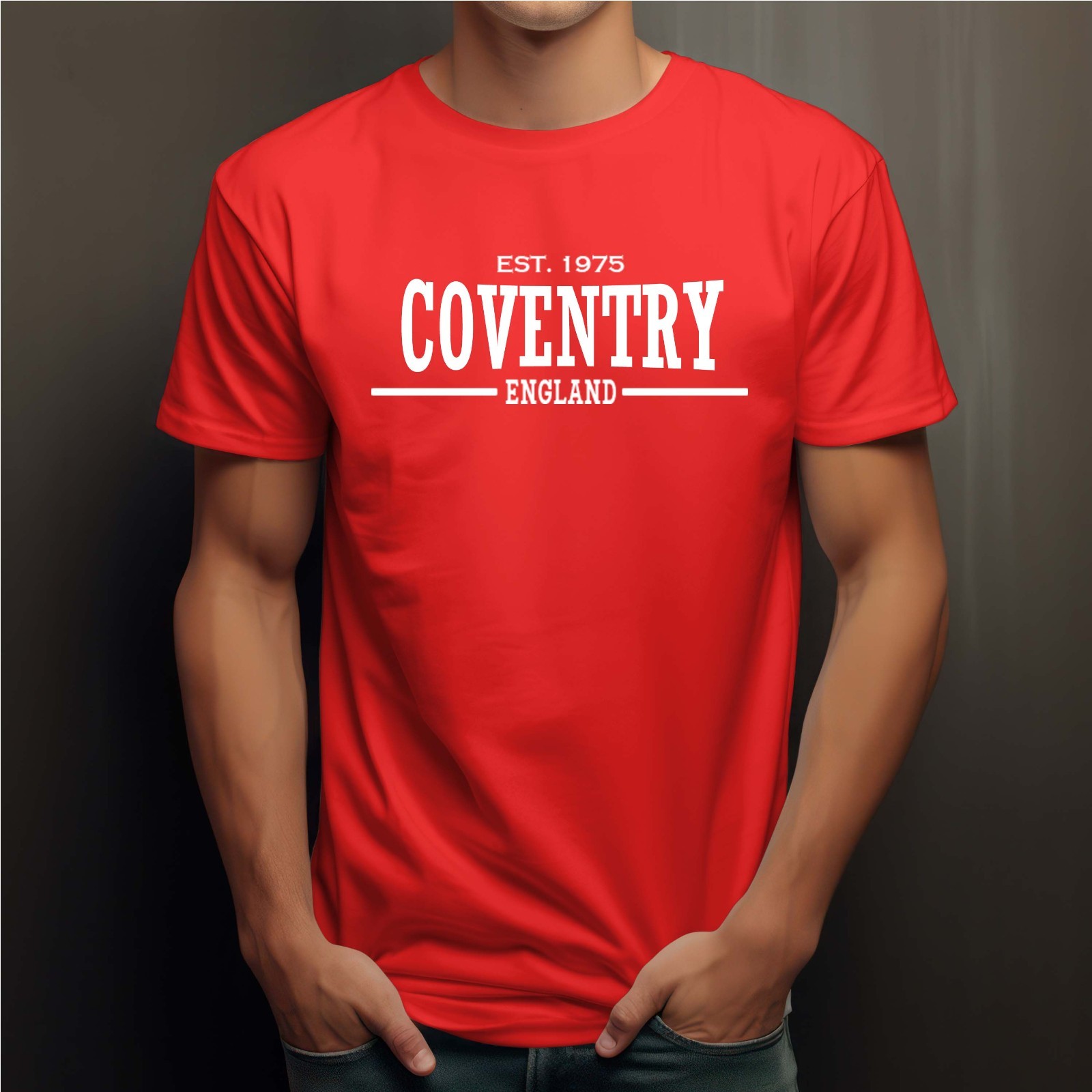 Mens 50th Birthday T Shirt City Of Birth COVENTRY any Place Year 30th 60th 40th gallery