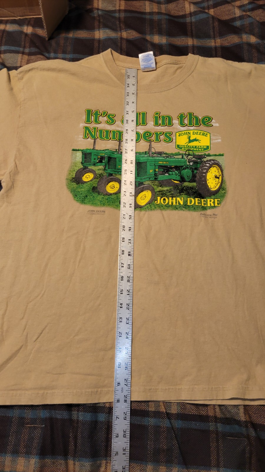JOHN DEERE TRACTOR TEE XXL/”it’s All In The Numbers” Read Description