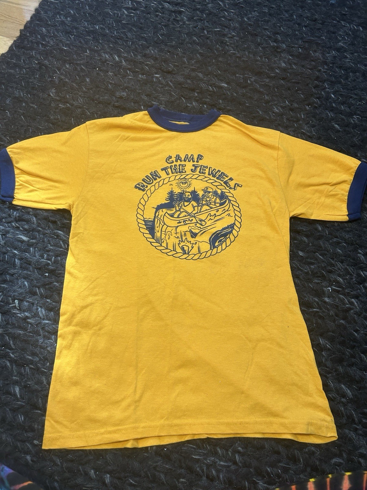 Vintage Camp Run The Jewls Ringer Tee Shirt Size M gallery