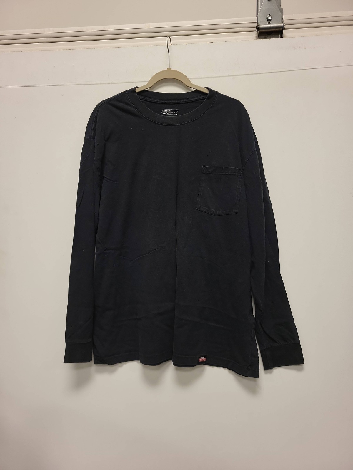 Genuine Dickies Long Sleeve Pocket T-Shirt Men's 2XL Black 100% Cotton Work Tee gallery