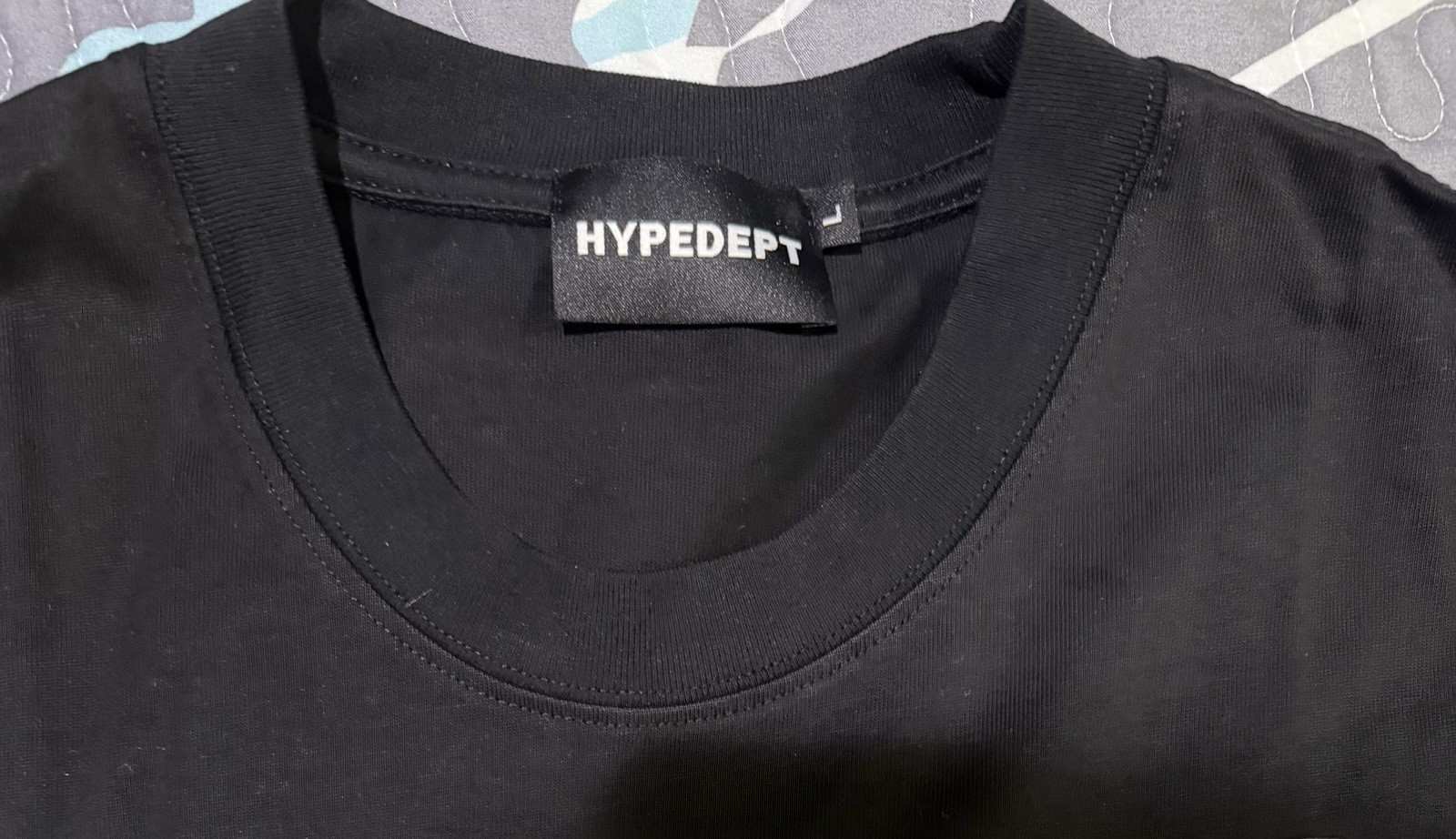 HYPEDEPT Men's Black Graphic Print Crew Neck Short Sleeve T-Shirt Size L gallery