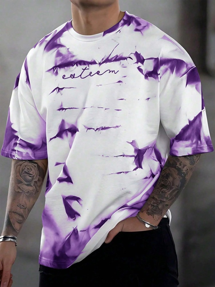 3d printing summer new men’s casual simple short-sleeved T-shirt polyester fiber