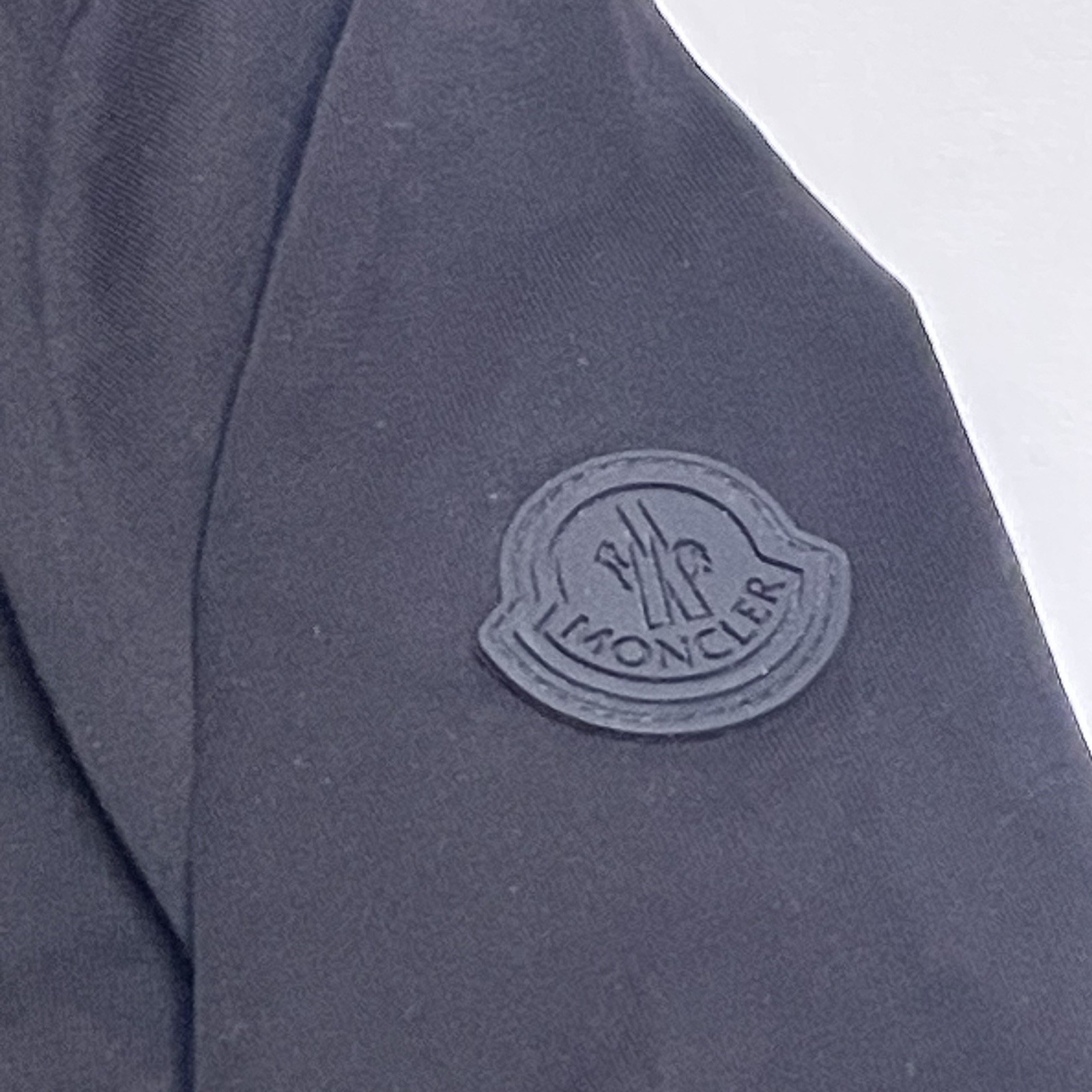 Mens XL MONCLER Maglia Maniche Corte Shirt Black Graphic Logo Cotton $595 Auth. gallery