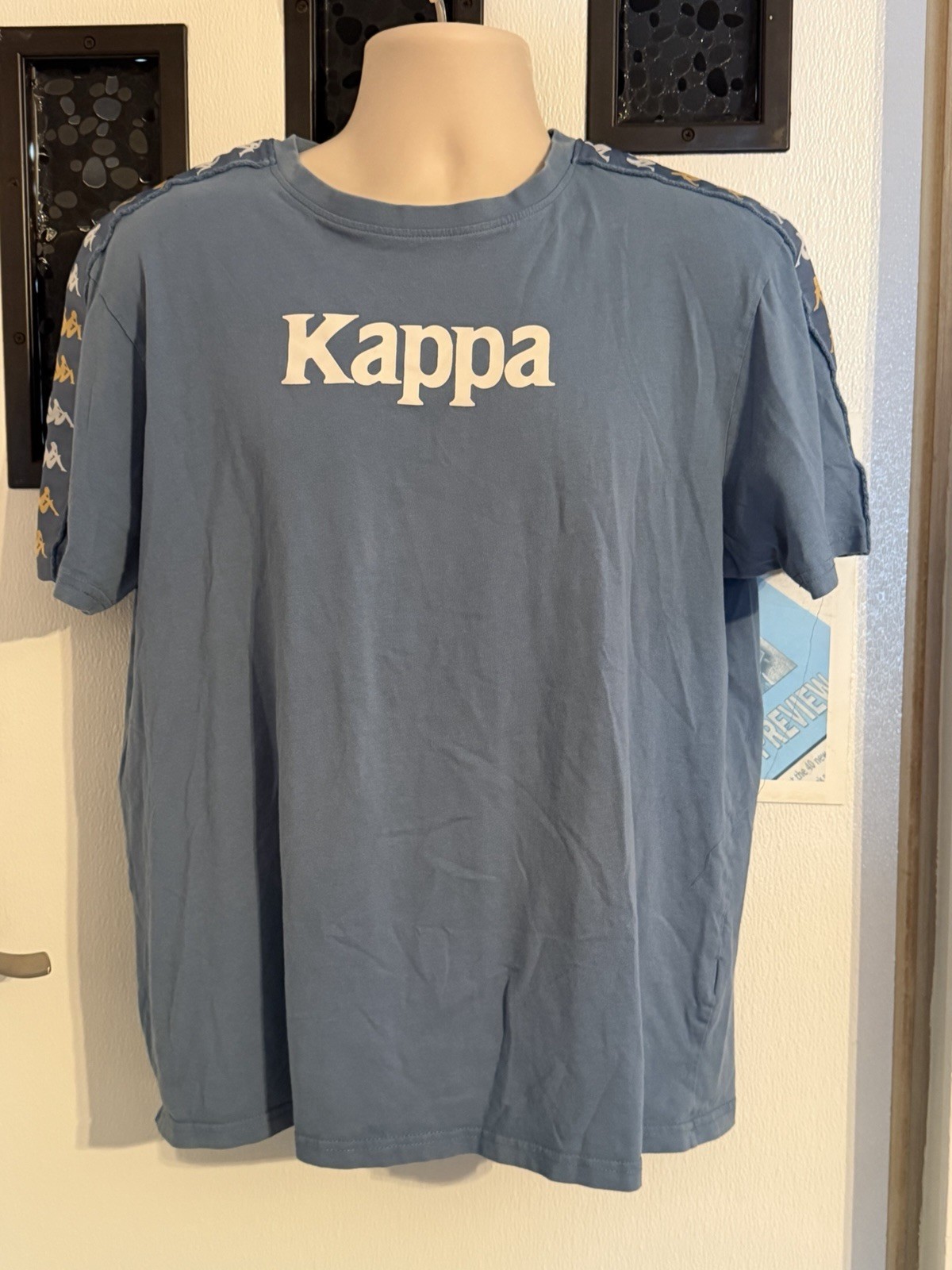 Kappa Authentic 222 Banda Balima Unisex T-Shirt in a steel blue colorway XL gallery
