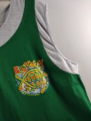 Boracay Philippines Sea Turtle Green Gray Sleeveless Shirt Size XL NO STRETCH