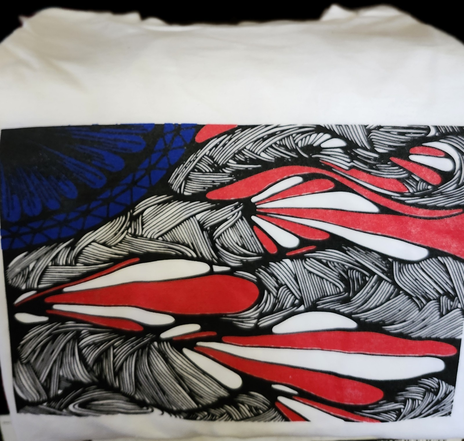 LINE BY LINE DESIGNS GRAPHIC ABSTRACT ART T-SHIRT LARGE FREE SHIPPING USA NEW gallery