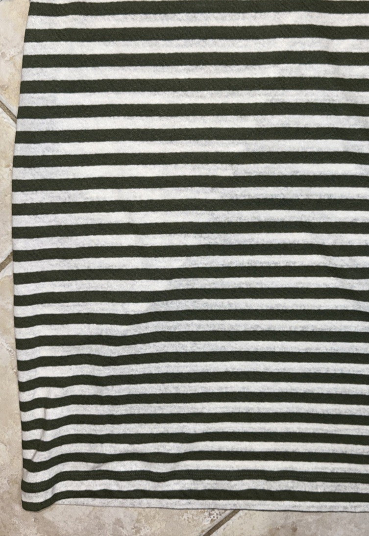 Hugo Boss Tiburt 457 Crew Neck Linen Blend Shirt Mens 3XL Green Stripe NWT $158 gallery
