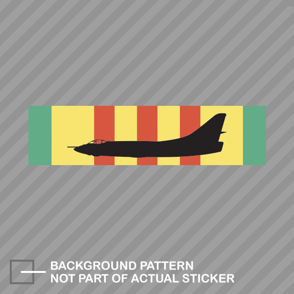 Vietnam Service Ribbon with A-3 Skywarrior Sticker Decal Vinyl a3
