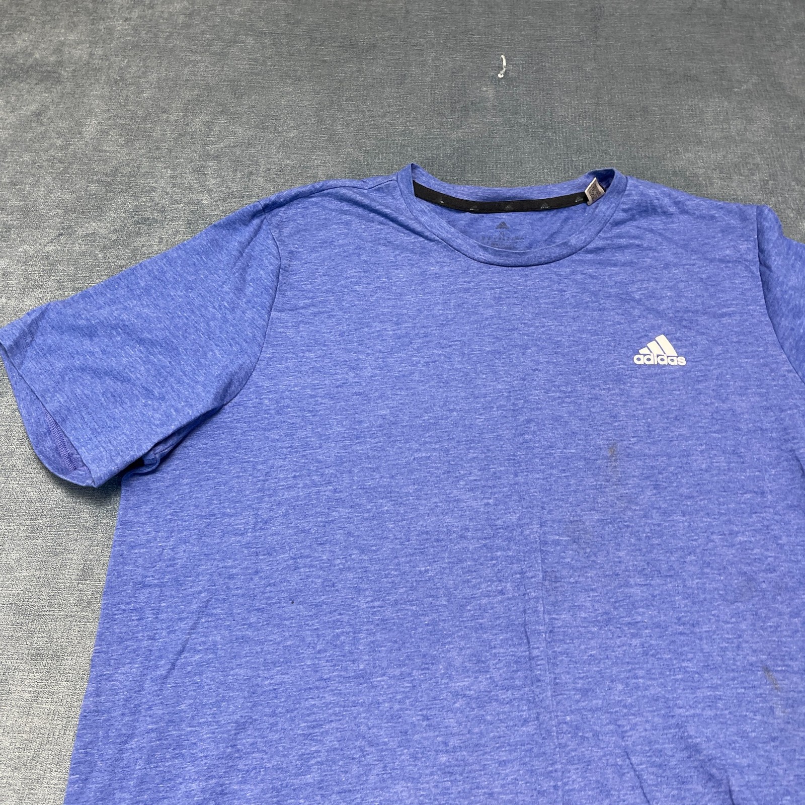 Adidas Aeroready T Shirt Mens XL Purple 3 Stripe Logo Moisture Wicking Athletic gallery