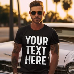 Personalised Your Text Name Customizable Printed Mens Womens T-Shirts Top#TA-195