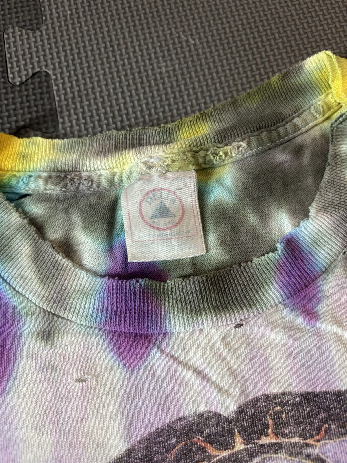 VINTAGE RARE Jimi Hendrix Tie-Dye Double-Sided Graphic Men's T-Shirt Size XL gallery