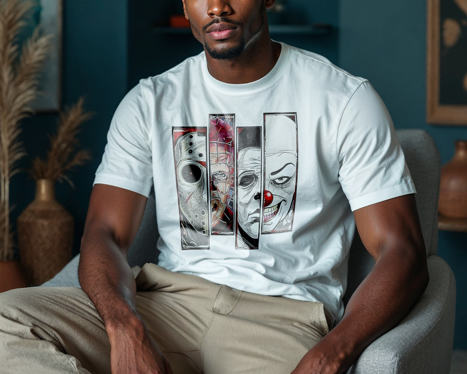 Horror Movie Icons T-Shirt – Scary Villains Graphic Tee | Halloween A242 gallery