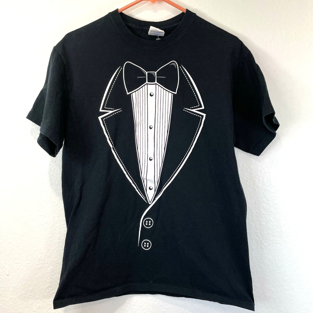 Clover Tuxedo Rose Bowtie Formal Funny Classy Casual Mens T-shirt Size Medium