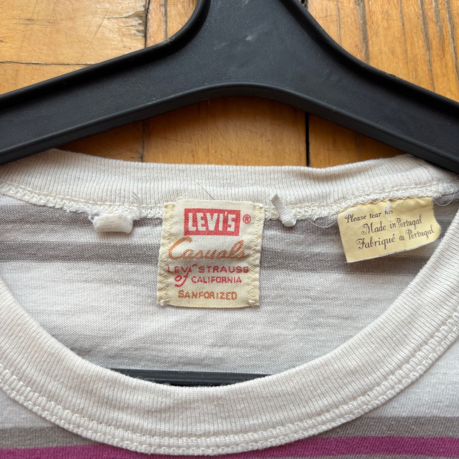 Levis Vintage Clothing LVC 1950s Sportswear Striped Pocket Tee Portugal L gallery