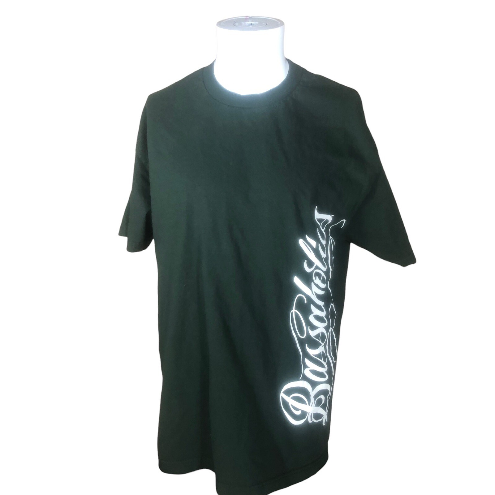 Bassaholics Bass Shirt LG Tournament Series Addicted Trophy Hunters Green TShirt