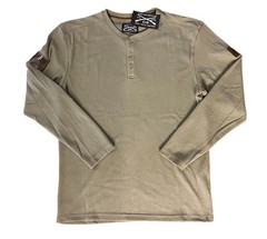 Grunt Style Long Sleeve Thermal Henley Military Green Men’s Small, XXL & XXXL