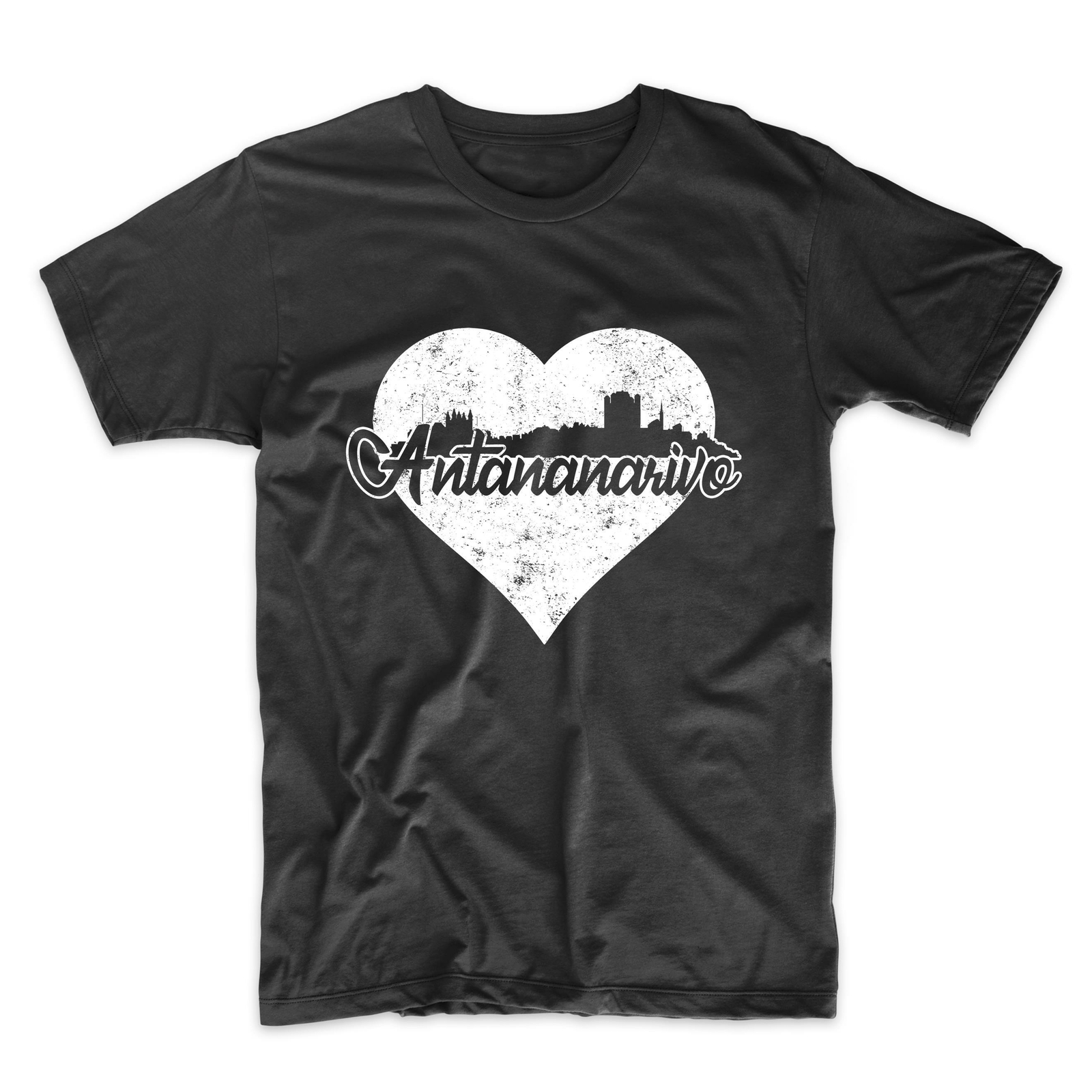 Men's Antananarivo Shirt - Retro Antananarivo Madagascar Skyline Heart T-Shirt gallery
