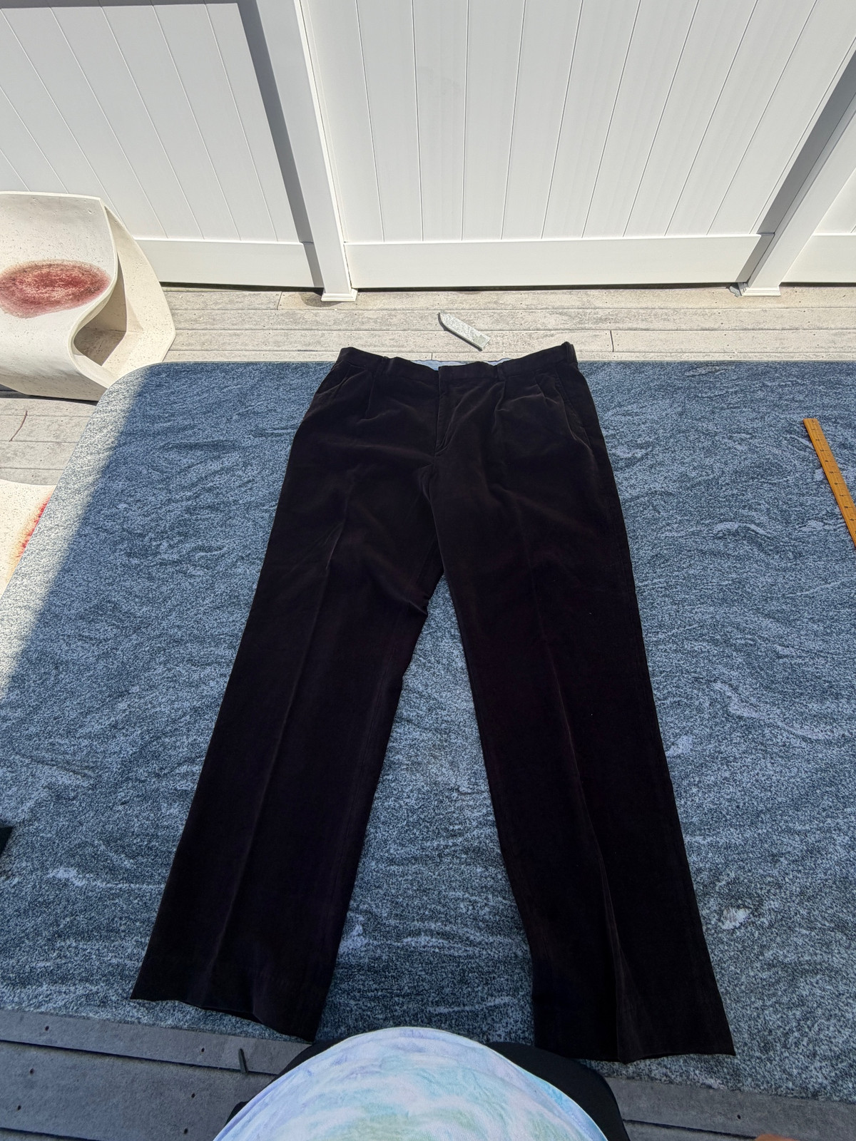 1980s Vintage Black Velvet Ankle Trousers Unisex Yuppie Style Medium gallery