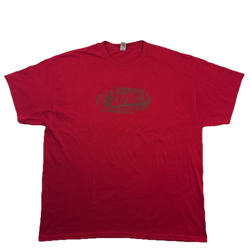 Raising Canes Chicken Fingers Apple Red Promo T-Shirt Men’s XL