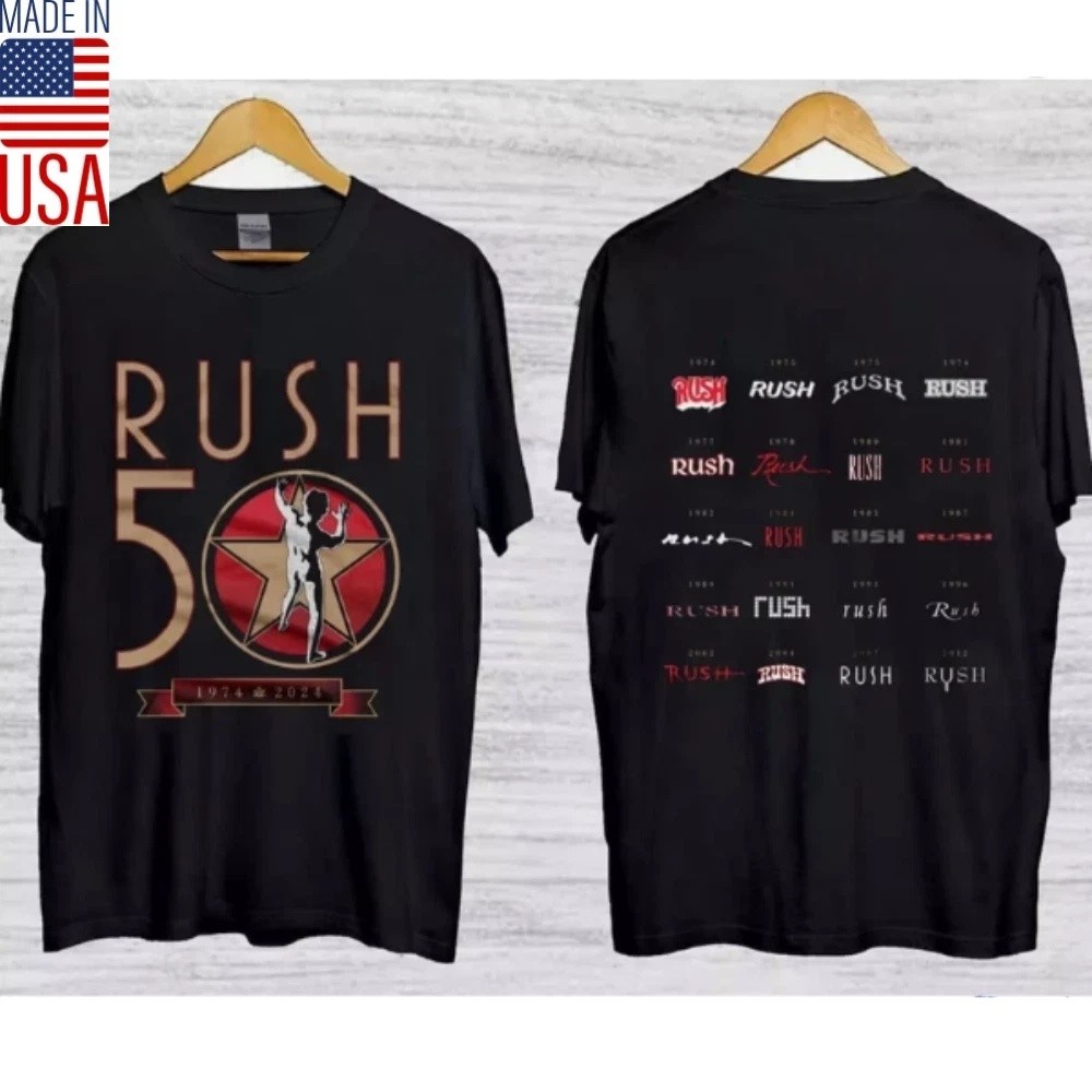 Rush Concert Shirt 2026, Rush 50th Tour Tee, Classic Rock Band Shirt gallery