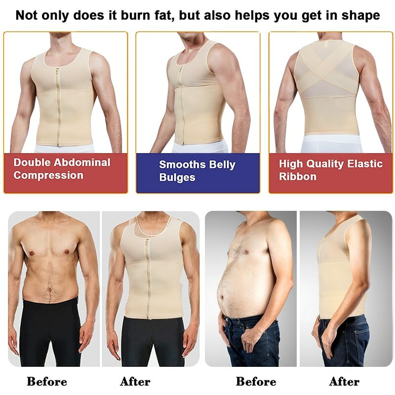Fajas Para Hombres Faja Reductora De Hombre Men Body Shaper Tummy Control Tanks gallery